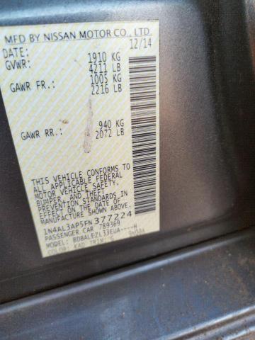 Photo 10 from auction – 2015 NISSAN ALTIMA 2.5 with VIN 1N4AL3AP5FN377224