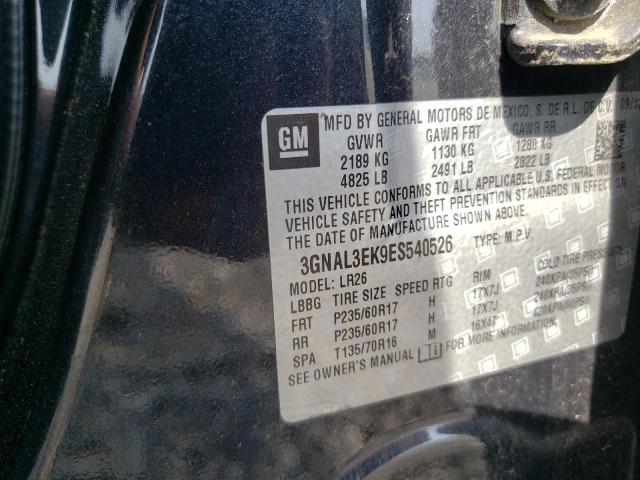 Photo 10 from auction – 2014 CHEVROLET CAPTIVA LT with VIN 3GNAL3EK9ES540526