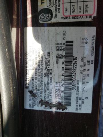 Photo 10 from auction – 2011 FORD FUSION S with VIN 3FAHP0GA2BR226787