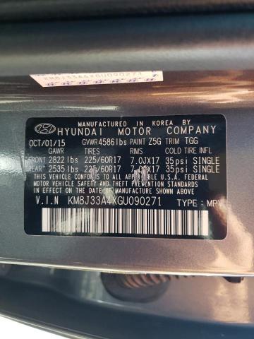Photo 10 from auction – 2016 HYUNDAI TUCSON LIM with VIN KM8J33A4XGU090271