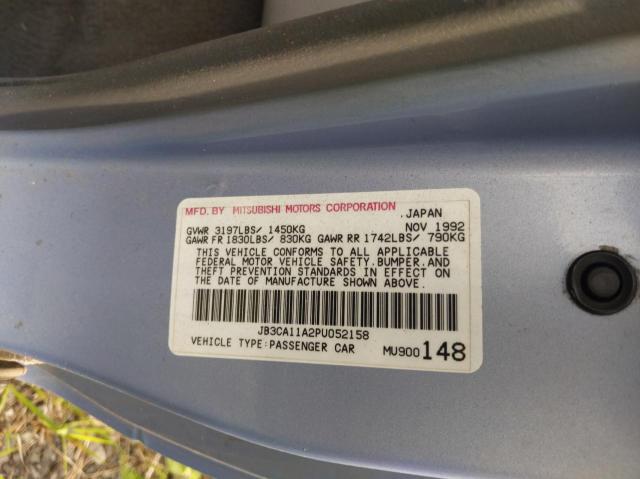 Photo 10 from auction – 1993 DODGE COLT with VIN JB3CA11A2PU052158