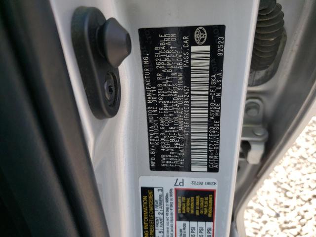 Photo 10 from auction – 2014 TOYOTA CAMRY L with VIN 4T1BF1FKXEU842457