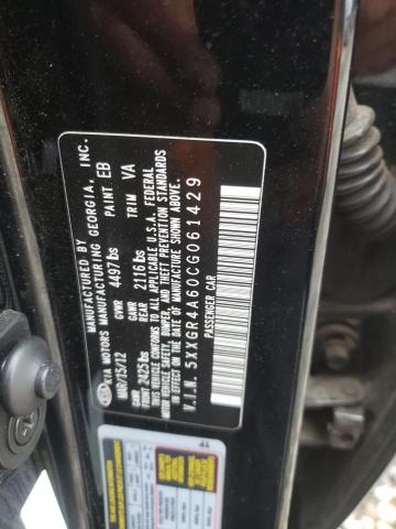 Photo 10 from auction – 2012 KIA OPTIMA SX with VIN 5XXGR4A60CG061429