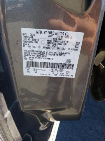 Photo 10 from auction – 2012 FORD F150 SUPER with VIN 1FTFX1ET3CFB44576