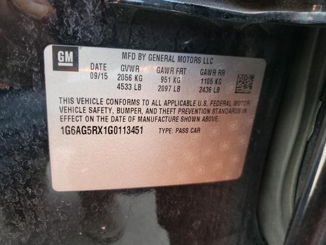 Photo 10 from auction – 2016 CADILLAC ATS with VIN 1G6AG5RX1G0113451