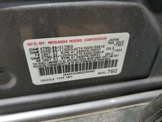 Photo 10 from auction – 2016 MITSUBISHI OUTLANDER with VIN JA4AZ3A38GZ036460