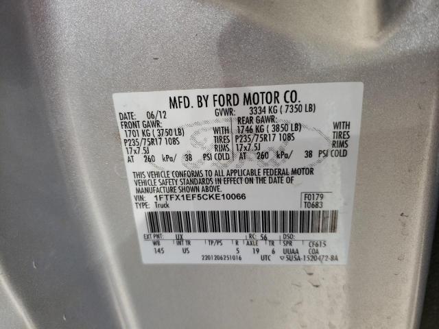Photo 10 from auction – 2012 FORD F150 SUPER with VIN 1FTFX1EF5CKE10066