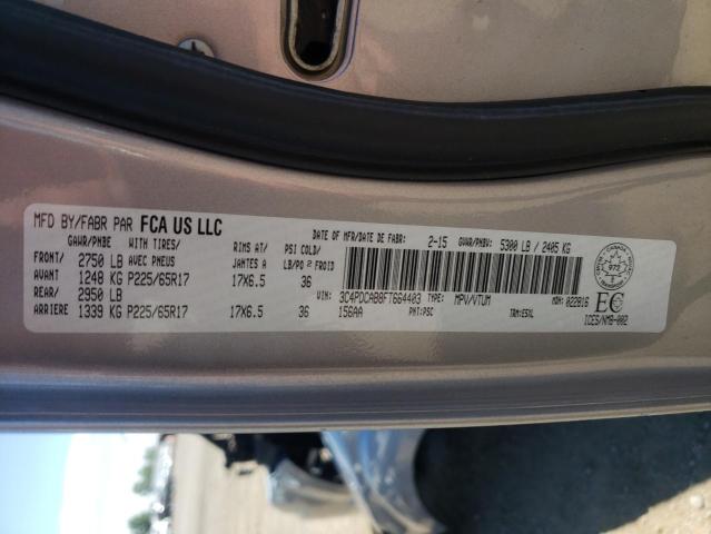 Photo 10 from auction – 2015 DODGE JOURNEY SE with VIN 3C4PDCAB8FT664403