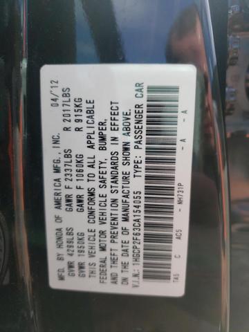 Photo 10 from auction – 2012 HONDA ACCORD with VIN 1HGCP2F63CA154055