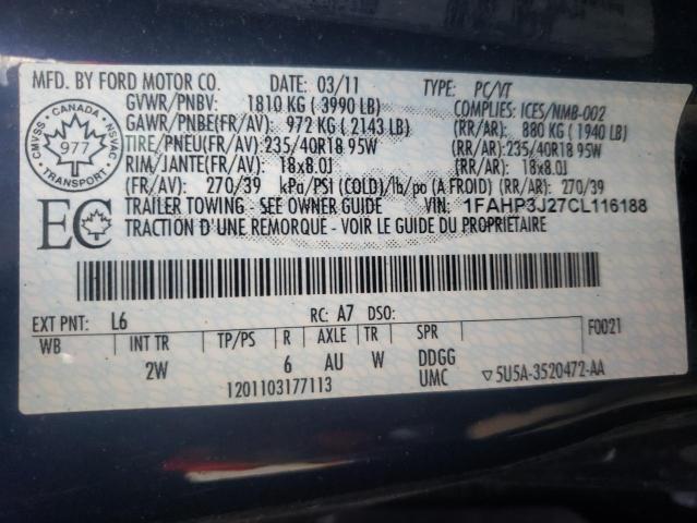 Photo 10 from auction – 2012 FORD FOCUS TITA with VIN 1FAHP3J27CL116188