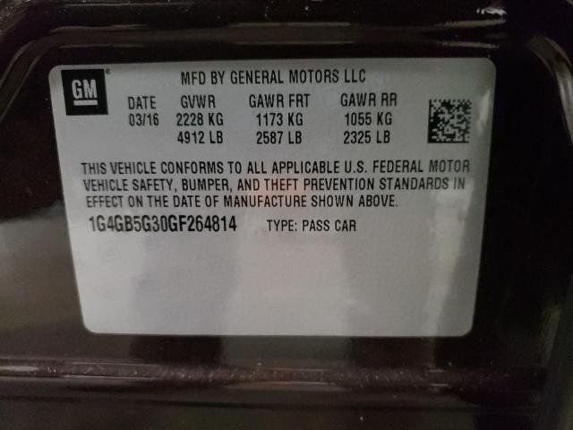 Photo 10 from auction – 2016 BUICK LACROSSE with VIN 1G4GB5G30GF264814