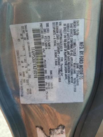 Photo 10 from auction – 2007 FORD TAURUS SE with VIN 1FAFP53U77A210218