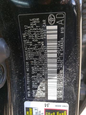 Photo 10 from auction – 2013 TOYOTA COROLLA BA with VIN 2T1BU4EEXDC009437