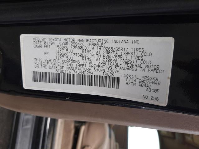 Photo 10 from auction – 2004 TOYOTA TUNDRA DOU with VIN 5TBDT44174S445284