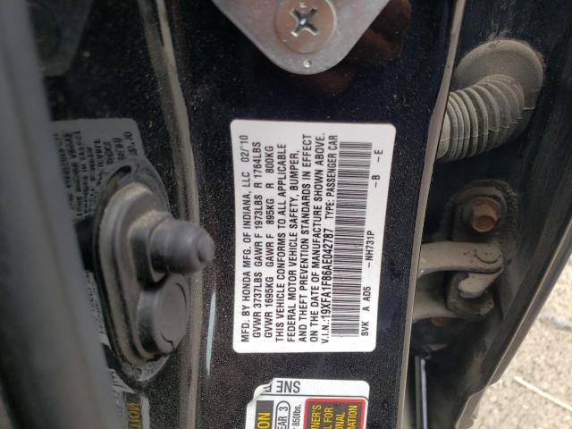 Photo 10 from auction – 2010 HONDA CIVIC EX with VIN 19XFA1F86AE042787