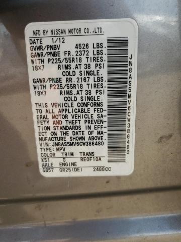Photo 10 from auction – 2012 NISSAN ROGUE S with VIN JN8AS5MV6CW386480