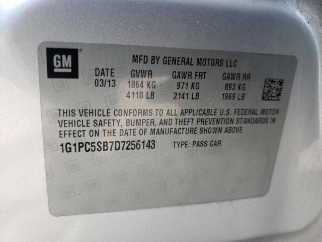 Photo 10 from auction – 2013 CHEVROLET CRUZE LT with VIN 1G1PC5SB7D7256143