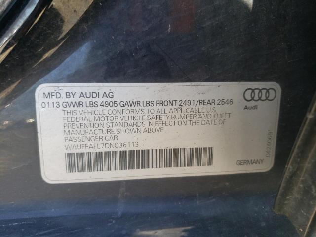 Photo 10 from auction – 2013 AUDI A4 PREMIUM with VIN WAUFFAFL7DN036113
