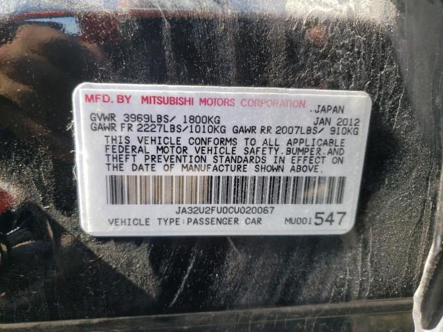 Photo 10 from auction – 2012 MITSUBISHI LANCER ES/ with VIN JA32U2FU0CU020067