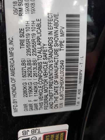 Photo 10 from auction – 2019 ACURA RDX TECHNO with VIN 5J8TC2H5XKL002549