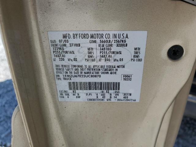 Photo 10 from auction – 2003 FORD EXPLORER S with VIN 1FMZU67E23UC80870