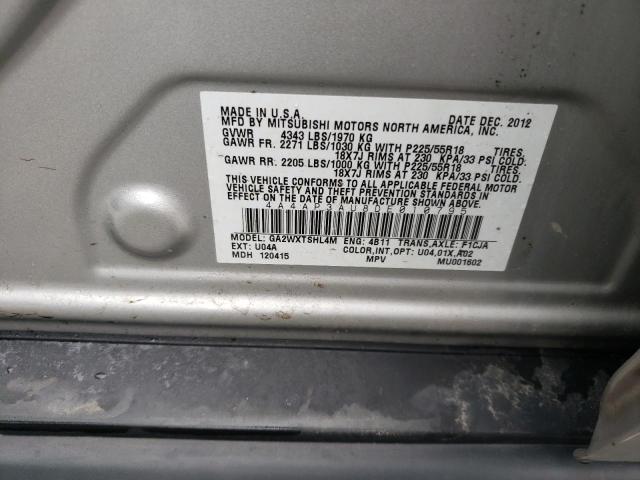 Photo 10 from auction – 2013 MITSUBISHI OUTLANDER with VIN 4A4AP3AU8DE010795