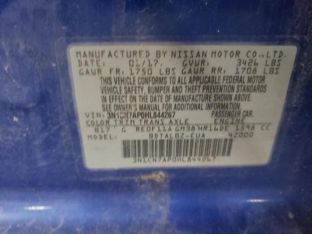 Photo 10 from auction – 2017 NISSAN VERSA S with VIN 3N1CN7AP0HL844267