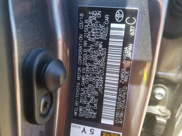 Photo 10 from auction – 2018 TOYOTA PRIUS with VIN JTDKBRFU7J3596323