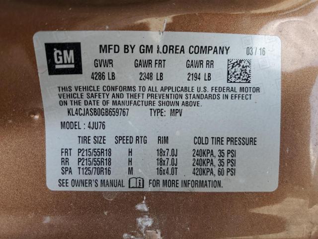Photo 10 from auction – 2016 BUICK ENCORE with VIN KL4CJASB0GB659767