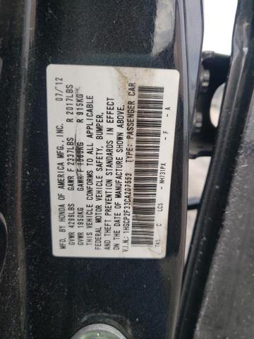 Photo 10 from auction – 2012 HONDA ACCORD LX with VIN 1HGCP2F33CA207553