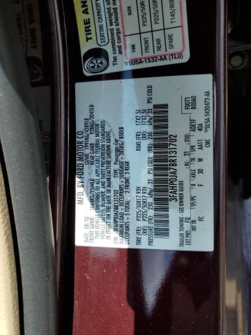 Photo 10 from auction – 2011 FORD FUSION SEL with VIN 3FAHP0JA7BR131702