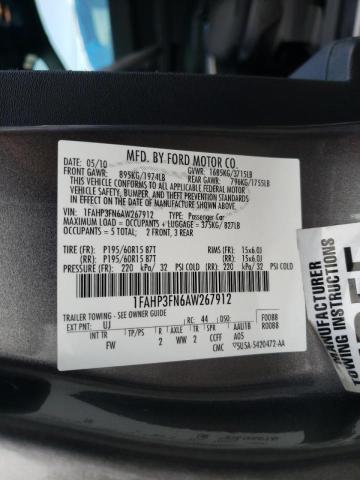 Photo 10 from auction – 2010 FORD FOCUS SE with VIN 1FAHP3FN6AW267912