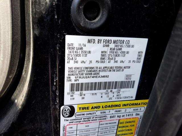 Foto 10 de la subasta – 2017 FORD EXPEDITION con VIN 1FMJU2AT4HEA34692