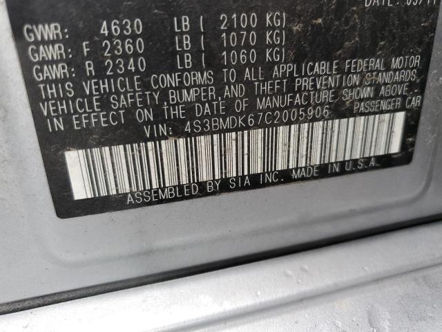 Photo 10 from auction – 2012 SUBARU LEGACY 3.6 with VIN 4S3BMDK67C2005906