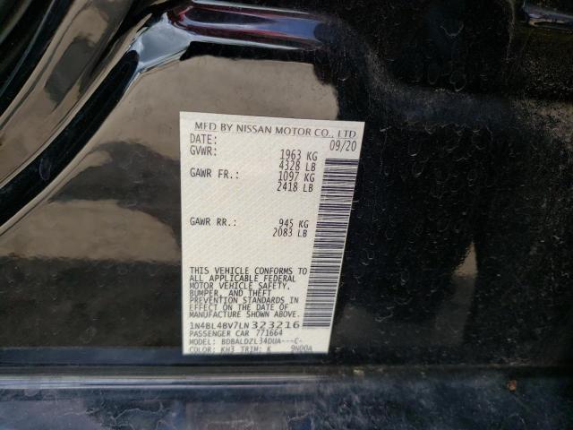 Photo 10 from auction – 2020 NISSAN ALTIMA S with VIN 1N4BL4BV7LN323216