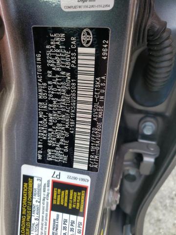 Photo 10 from auction – 2016 TOYOTA CAMRY LE with VIN 4T1BF1FK5GU265081