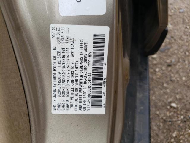 Photo 10 from auction – 2005 HONDA CR-V EX with VIN JHLRD78885C043444