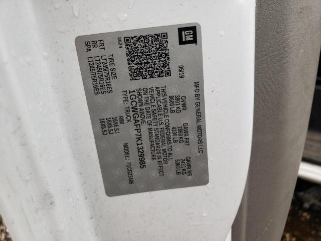 Photo 10 from auction – 2019 CHEVROLET EXPRESS G2 with VIN 1GCWGAFP7K1329985