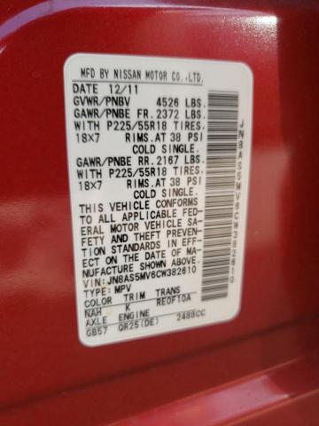 Photo 10 from auction – 2012 NISSAN ROGUE S with VIN JN8AS5MV6CW382610