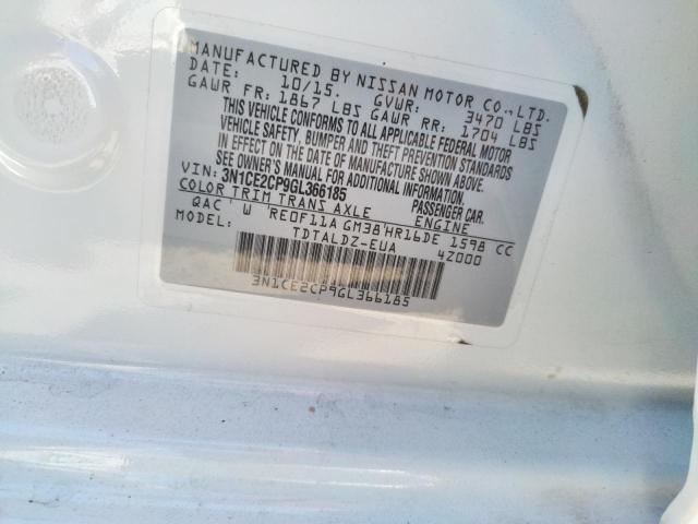 Photo 10 from auction – 2016 NISSAN VERSA NOTE with VIN 3N1CE2CP9GL366185