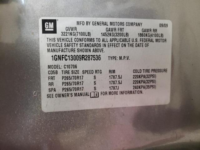 Photo 10 from auction – 2009 CHEVROLET TAHOE C150 with VIN 1GNFC13009R287536