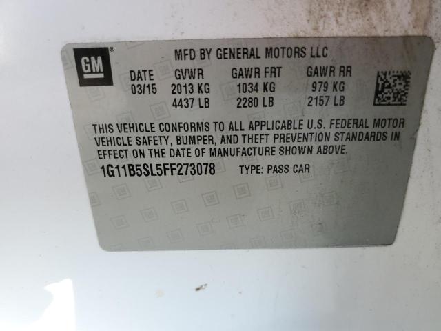 Photo 10 from auction – 2015 CHEVROLET MALIBU LS with VIN 1G11B5SL5FF273078