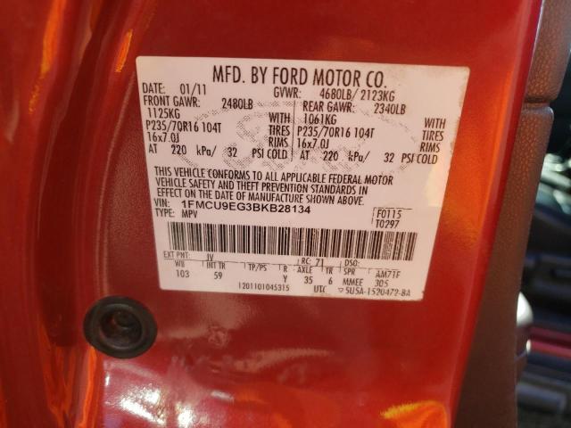 Photo 10 from auction – 2011 FORD ESCAPE LIM with VIN 1FMCU9EG3BKB28134