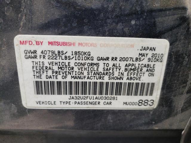 Photo 10 from auction – 2010 MITSUBISHI LANCER ES/ with VIN JA32U2FU1AU030281