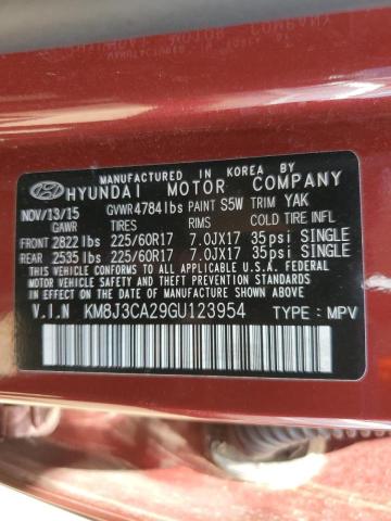 Photo 10 from auction – 2016 HYUNDAI TUCSON LIM with VIN KM8J3CA29GU123954