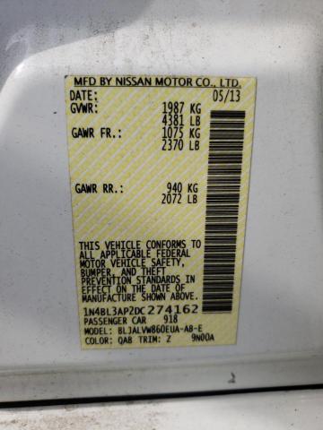 Photo 10 from auction – 2013 NISSAN ALTIMA 3.5 with VIN 1N4BL3AP2DC274162