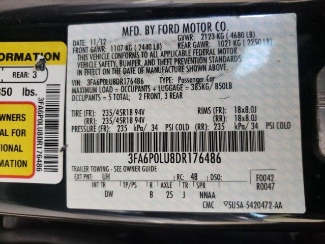 Photo 10 from auction – 2013 FORD FUSION SE with VIN 3FA6P0LU8DR176486