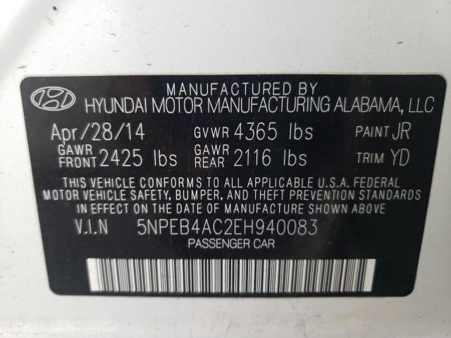 Photo 10 from auction – 2014 HYUNDAI SONATA GLS with VIN 5NPEB4AC2EH940083