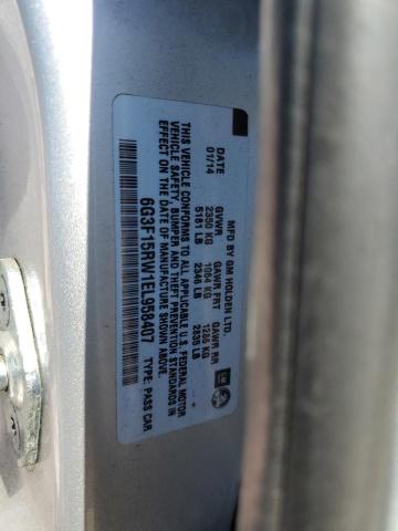 Photo 10 from auction – 2014 CHEVROLET SS with VIN 6G3F15RW1EL958407