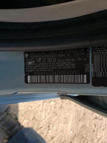 Photo 10 from auction – 2004 BMW 325 XI with VIN WBAEU33434PF62451